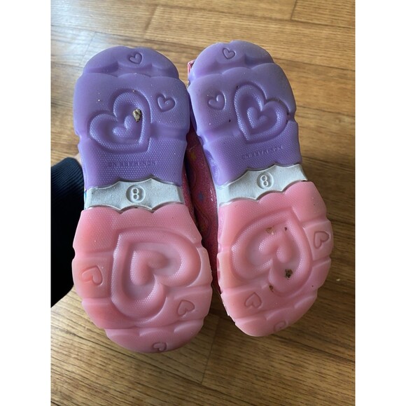 Care Bears Girls Shoes Purple Pink Toddler Light Up Sneakers 90s Y2K 8 EUC - Picture 6 of 7